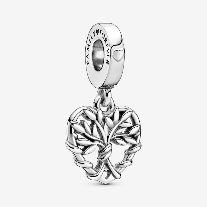 Charm Pendente A Cuore Albero Della Famiglia