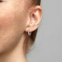 Orecchini A Cerchio Cuore Con Pavé