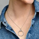 Small Sterling Silver O Pendant