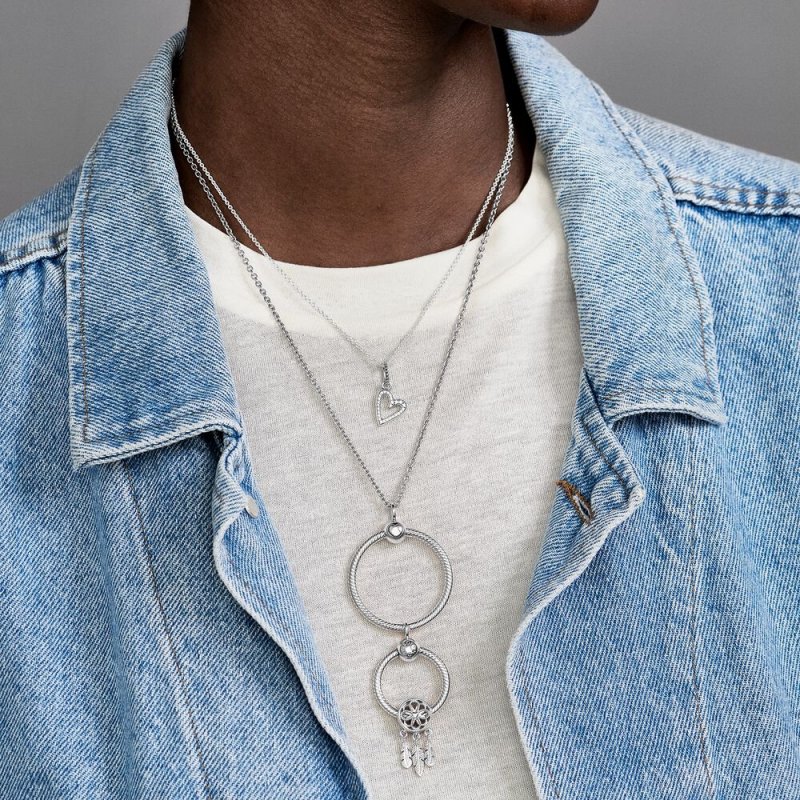 Small Sterling Silver O Pendant