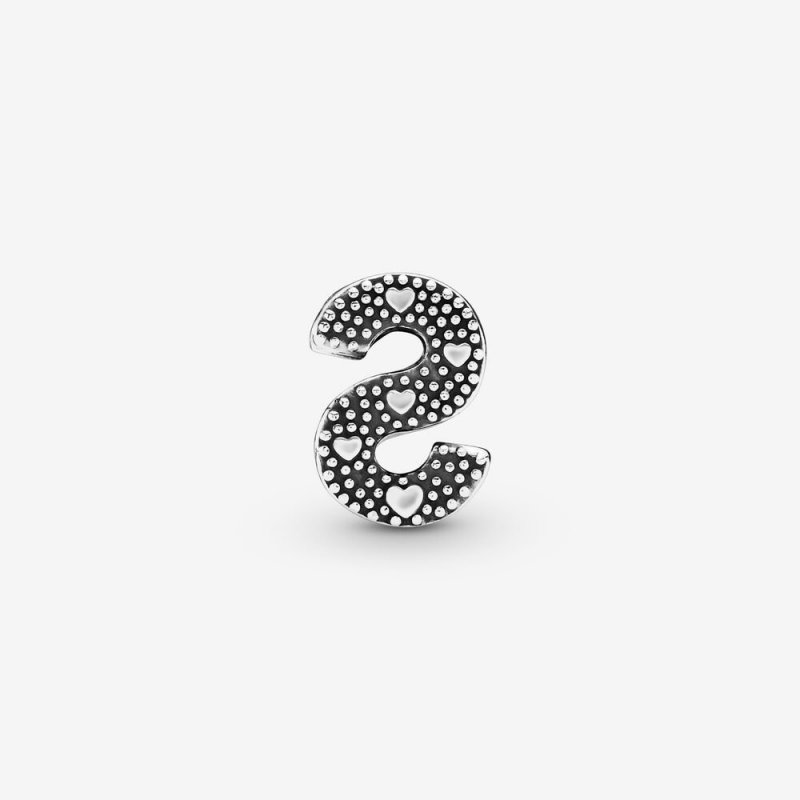 Letter S Silver Charm