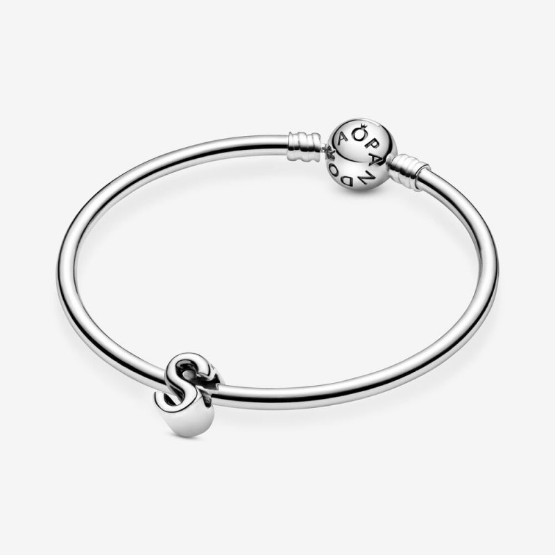 Letter S Silver Charm