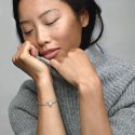 Girl Silver Charm With Pink En