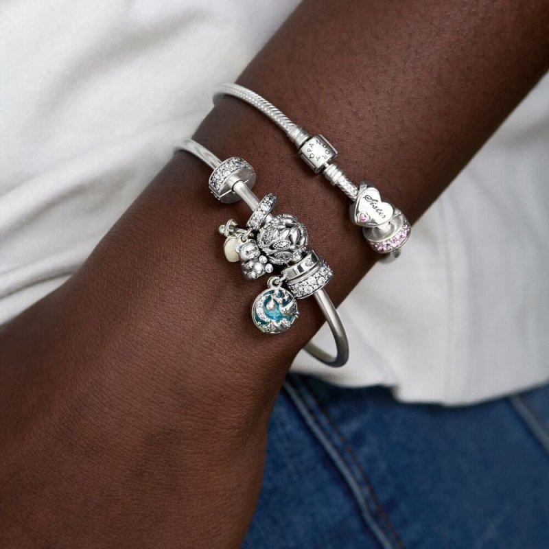 Sister Heart Silver Charm With
