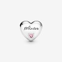 Sister Heart Silver Charm With