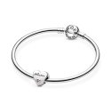 Sister Heart Silver Charm With