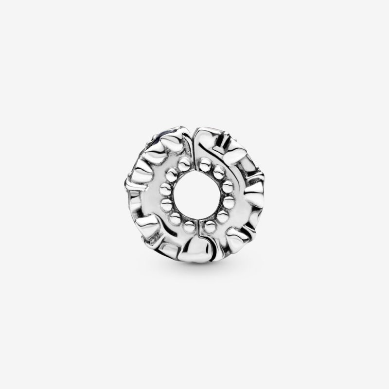 Butterfly Silver Clip With Gre