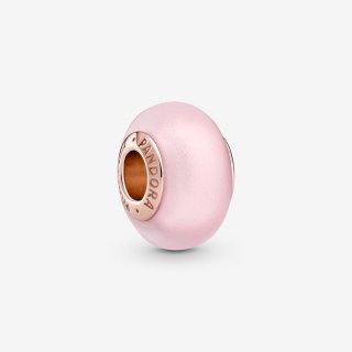 Charm In Vetro Di Murano Rosa Opaco