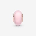 Charm In Vetro Di Murano Rosa Opaco