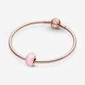 Charm In Vetro Di Murano Rosa Opaco