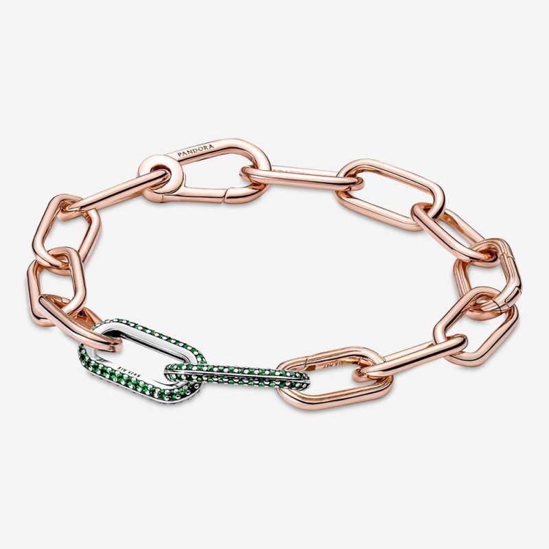 Doppio Link Pietre Luminose Verdi Pandora Me