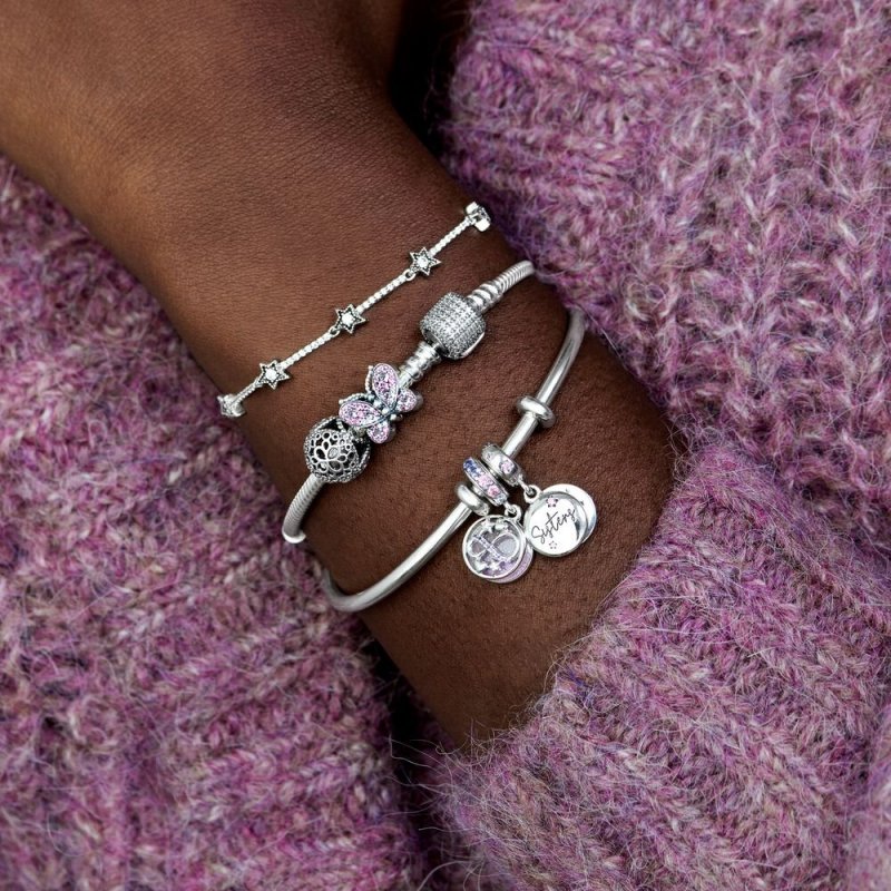 Sisters Silver Dangle With Fan