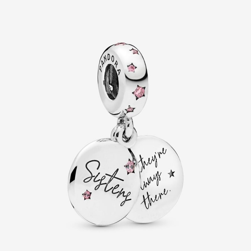 Sisters Silver Dangle With Fan