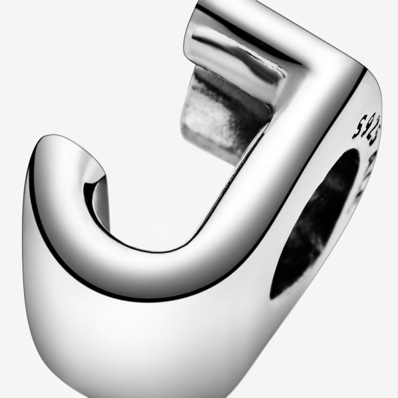 Letter J Silver Charm