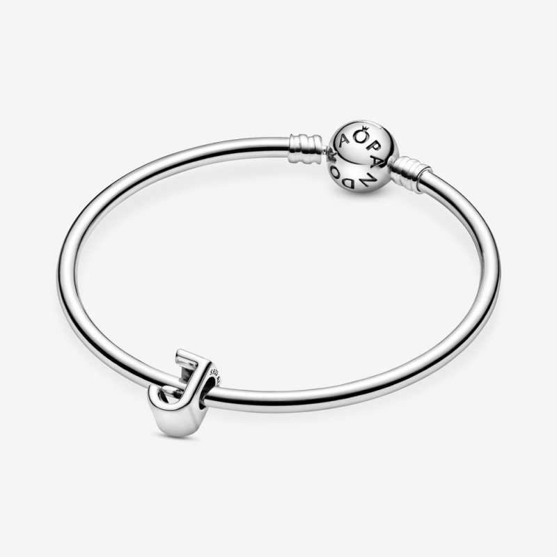 Letter J Silver Charm