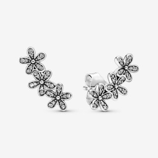 Daisy Silver Stud Earrings Wit