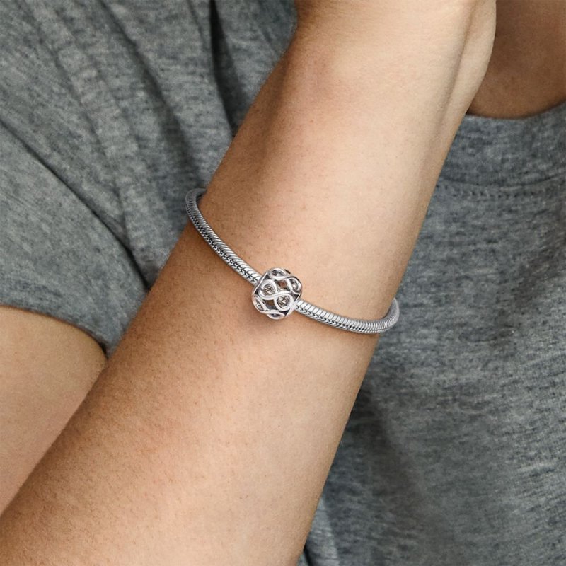 Infinity Silver Charm