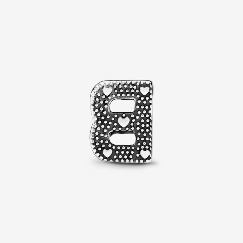 Letter B Silver Charm
