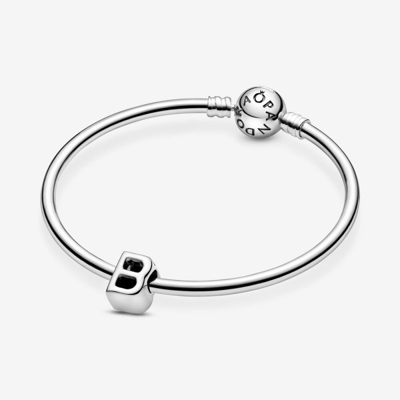 Letter B Silver Charm