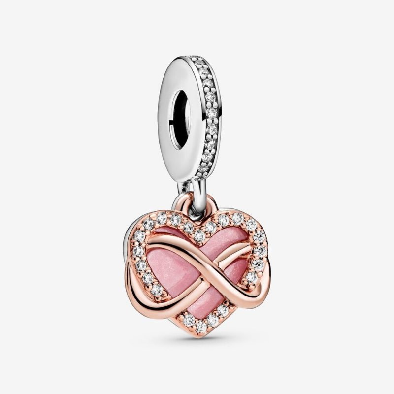 Charm Pendente A Cuore Infinito Scintillante
