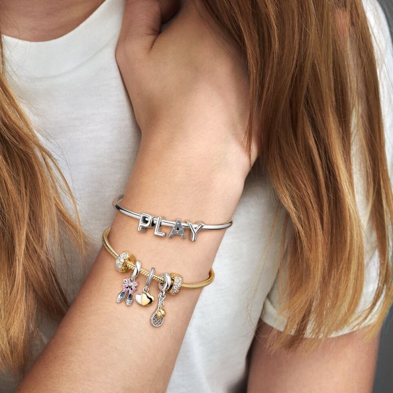 Letter P Silver Charm