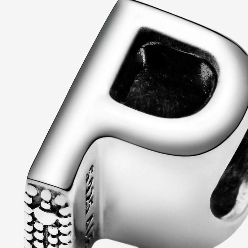 Letter P Silver Charm