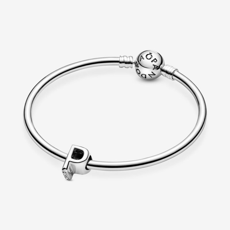 Letter P Silver Charm