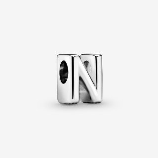 Letter N Silver Charm