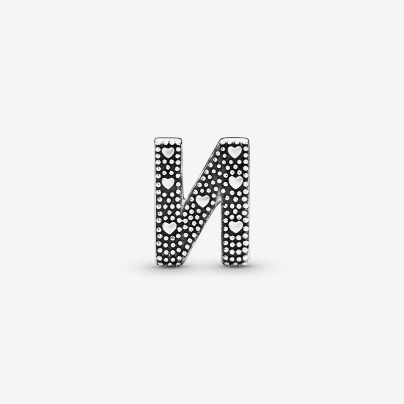 Letter N Silver Charm