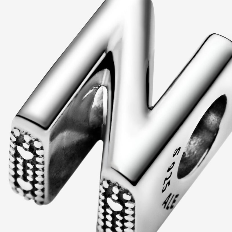 Letter N Silver Charm