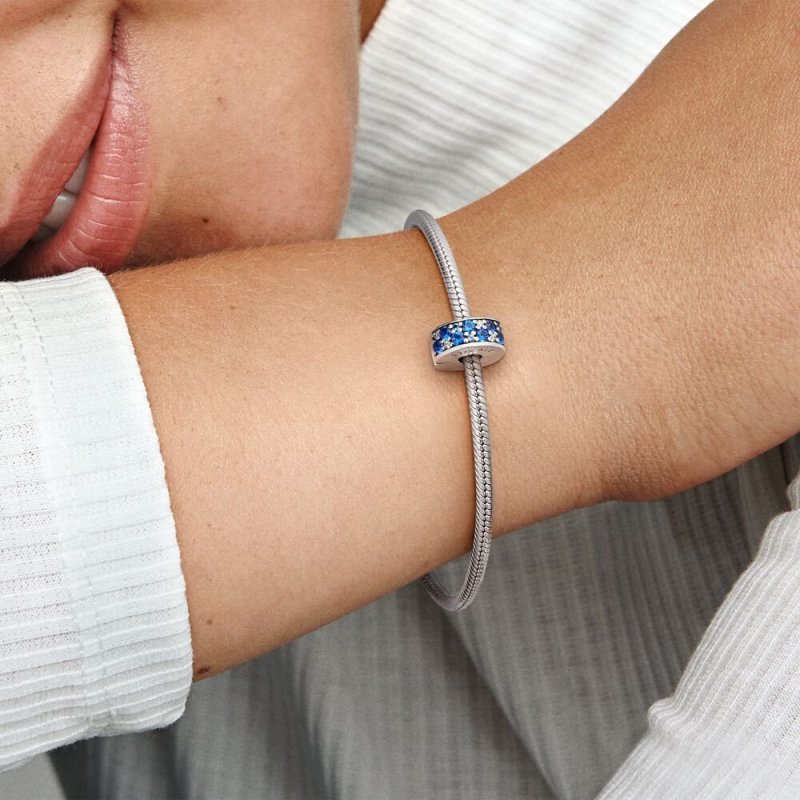 Clip Con Pavé Blu