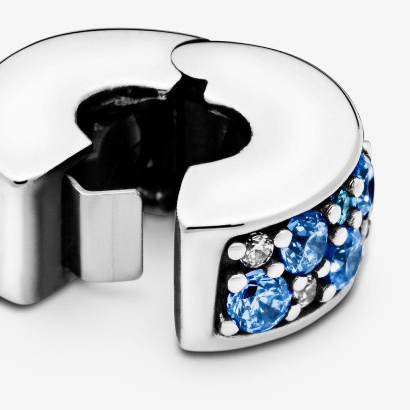 Clip Con Pavé Blu