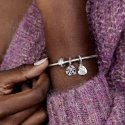 Silver Clip With Clear Cubic Zirconia