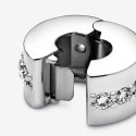 Silver Clip With Clear Cubic Zirconia