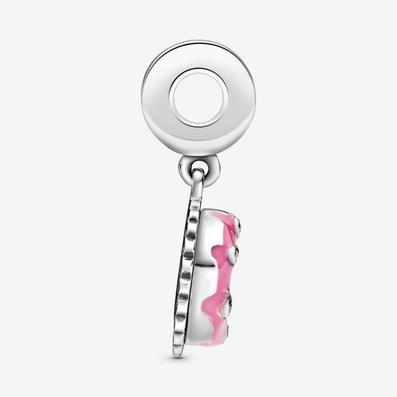 Charm Pendente Torta Di Compleanno Rosa