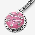 Charm Pendente Torta Di Compleanno Rosa