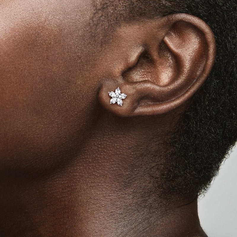 Snowflake Sterling Silver Stud