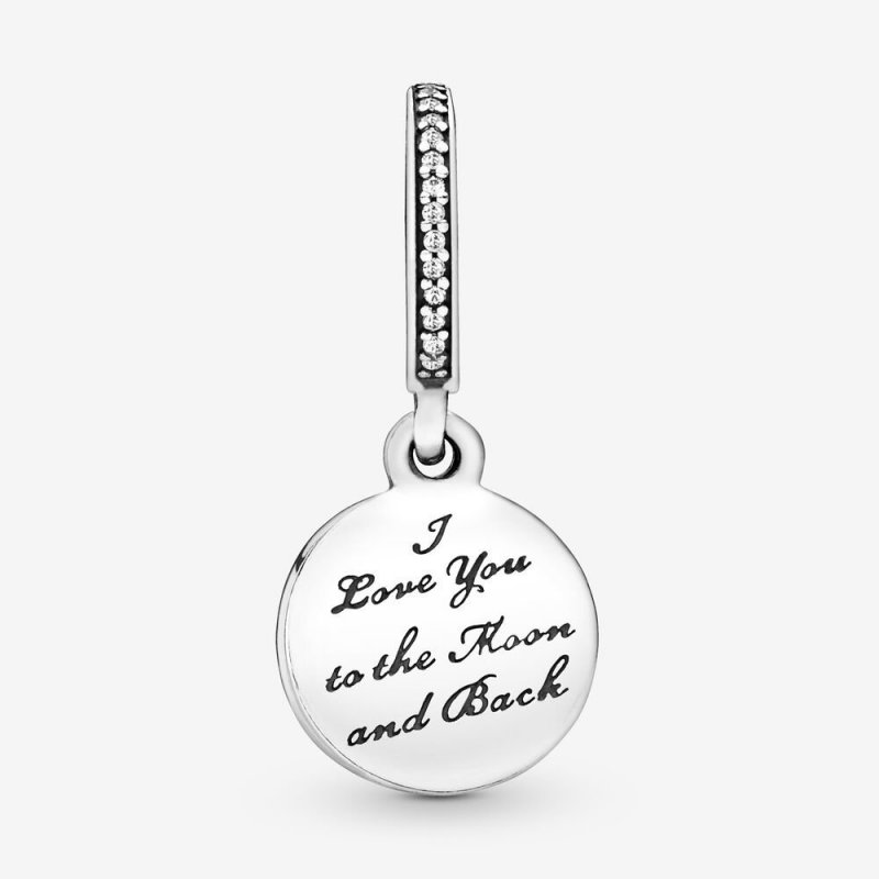Moon And Star Silver Dangle Wi