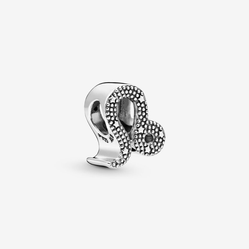 Leo Sterling Silver Charm With