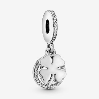 Good Luck Silver Dangle With C
