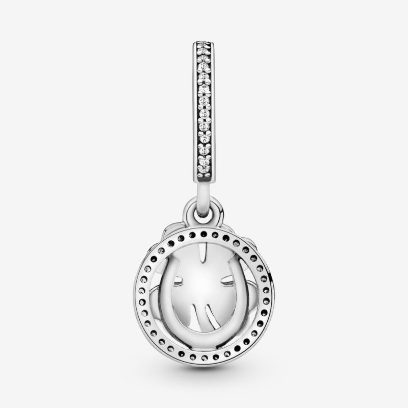 Good Luck Silver Dangle With C