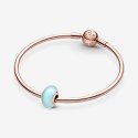 Charm In Vetro Di Murano Blu Opaco