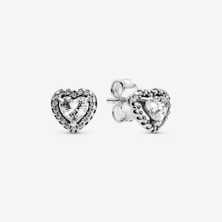 Heart Sterling Silver Stud Ear