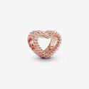 Beaded Heart Pandora Rose Charm