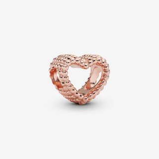 Beaded Heart Pandora Rose Charm