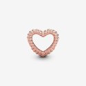 Beaded Heart Pandora Rose Charm