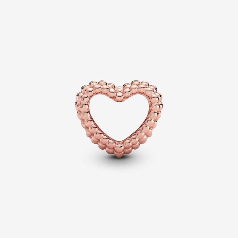 Beaded Heart Pandora Rose Charm