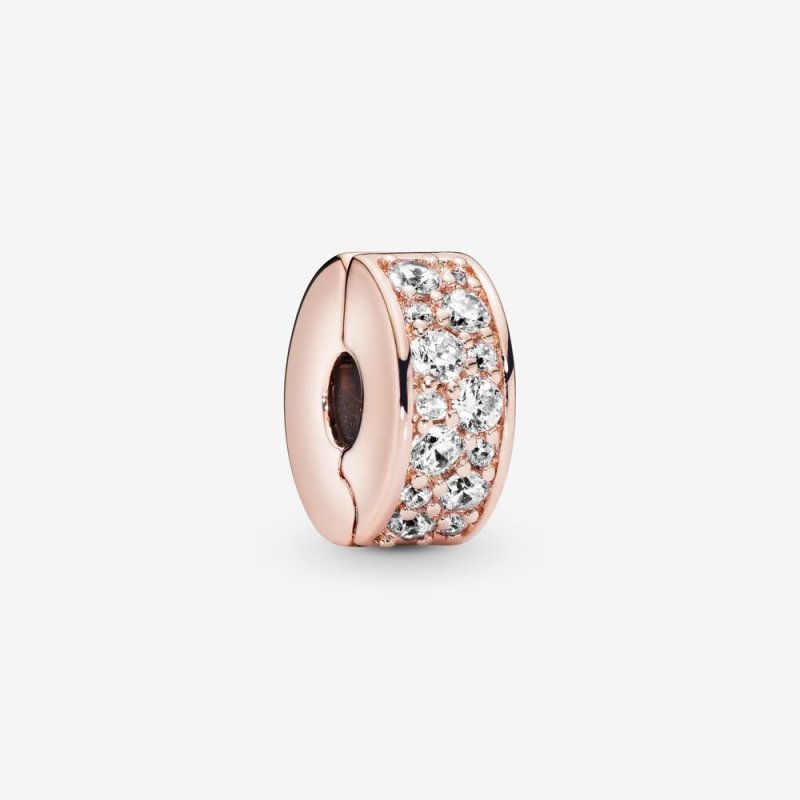 Pandora Rose Clip With Clear C