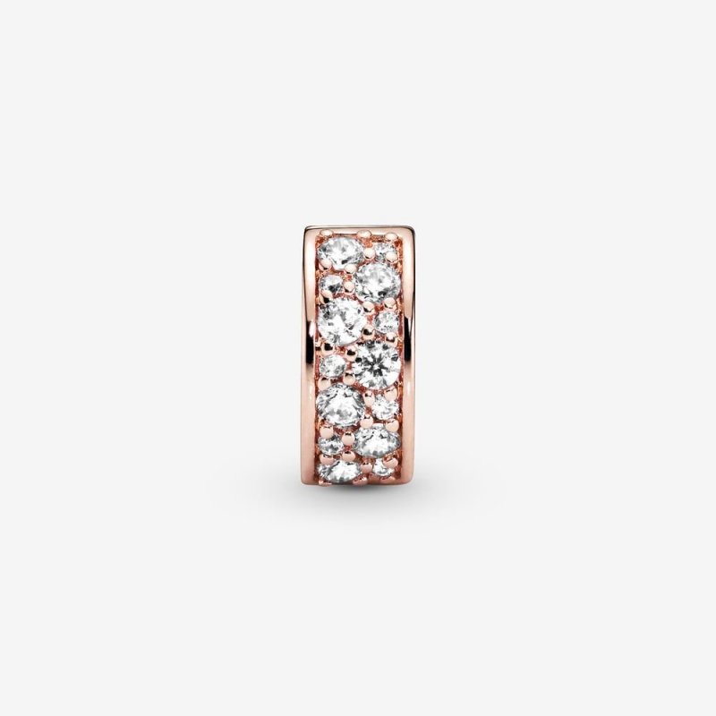 Pandora Rose Clip With Clear C
