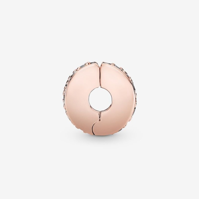 Pandora Rose Clip With Clear C